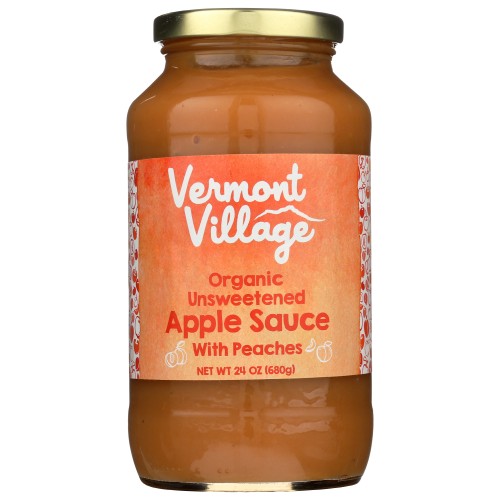 VERMONT VILLAGE ORG APPLE SAUCE WITH PEACHES