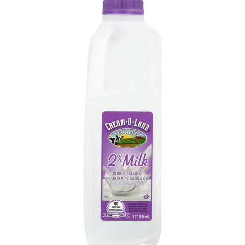 Cream-O-Land Milk Reduced Fat 2% Quart