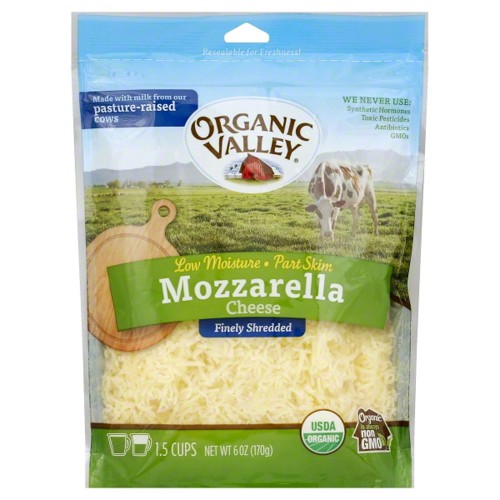 ORGANIC VALLEY MOZZARELLA SHREDDED CHEESE