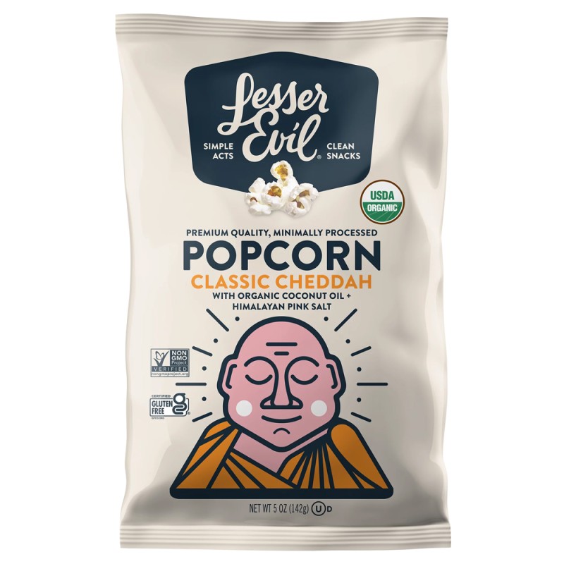 Lesser Evil Popcorn Classic Cheddah