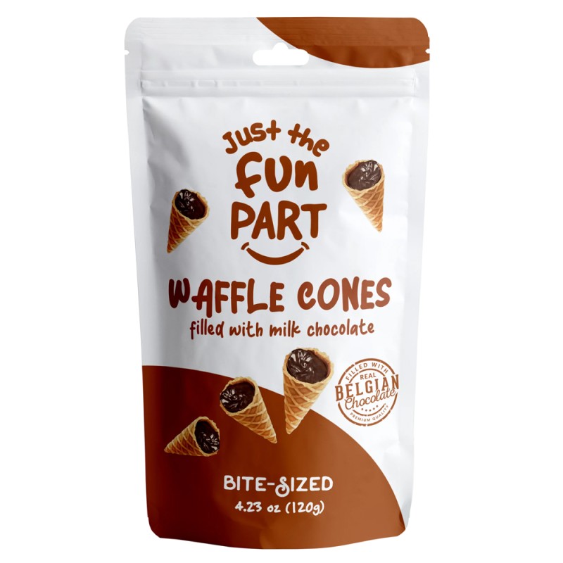 Waffle Cones With Milk Chocolate