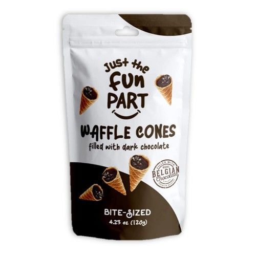 Waffle Cones With Dark Chocolate