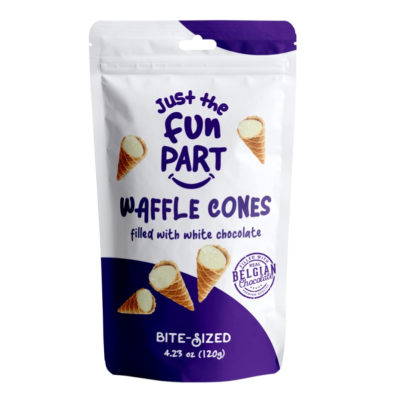 Waffle Cones With White Chocolate