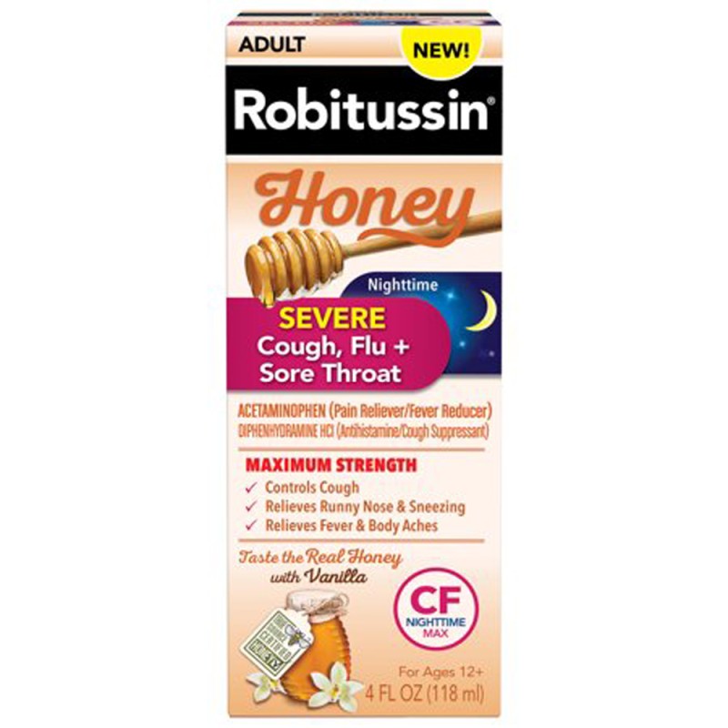 Robitussin® Adults Honey Severe Cough Flu + Sore Thort