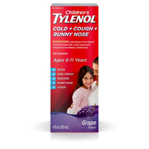 Childern's Tylenol Cold +cough +runny Nose