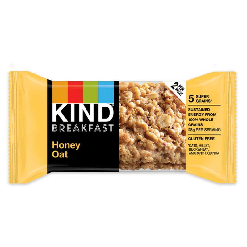 Kind, Breakfast Bar; Honey Oat,