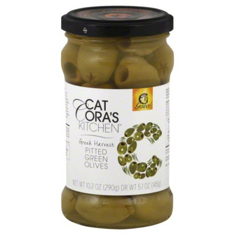 GAEA PITTED GREEN OLIVES