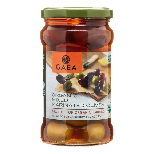 GAEA ORGANIC MIXED MARIANTED OLIVES