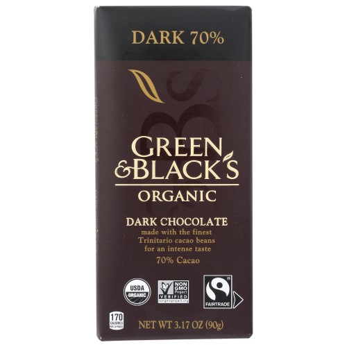 GREEN & BLACK'S ORGANIC DARK CHOCOLATE 70% CACAO