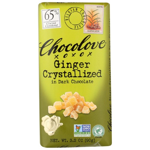 CHOCOLOVE GINGER CRYSTALLIZED IN DARK CHOCOLATE