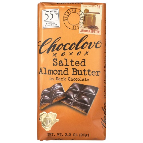 CHOCOLOVE SALTED ALMOND BUTTER IN DARK CHOCOLATE