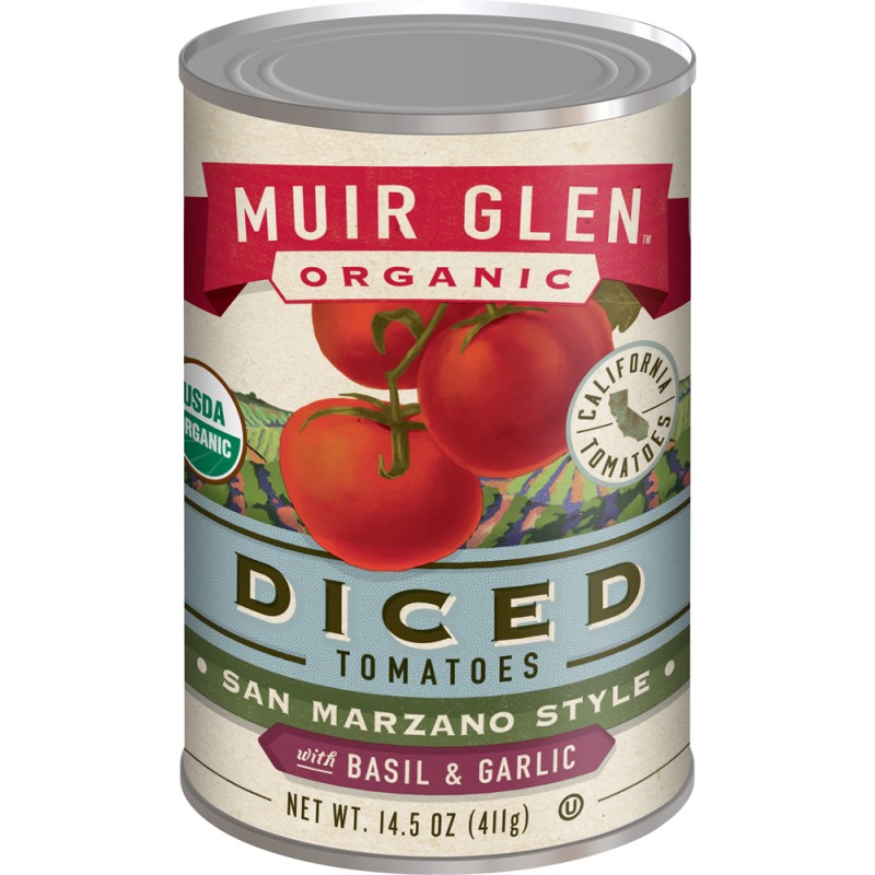 Muir Glen , Organic Diced Tomatoes with Basil