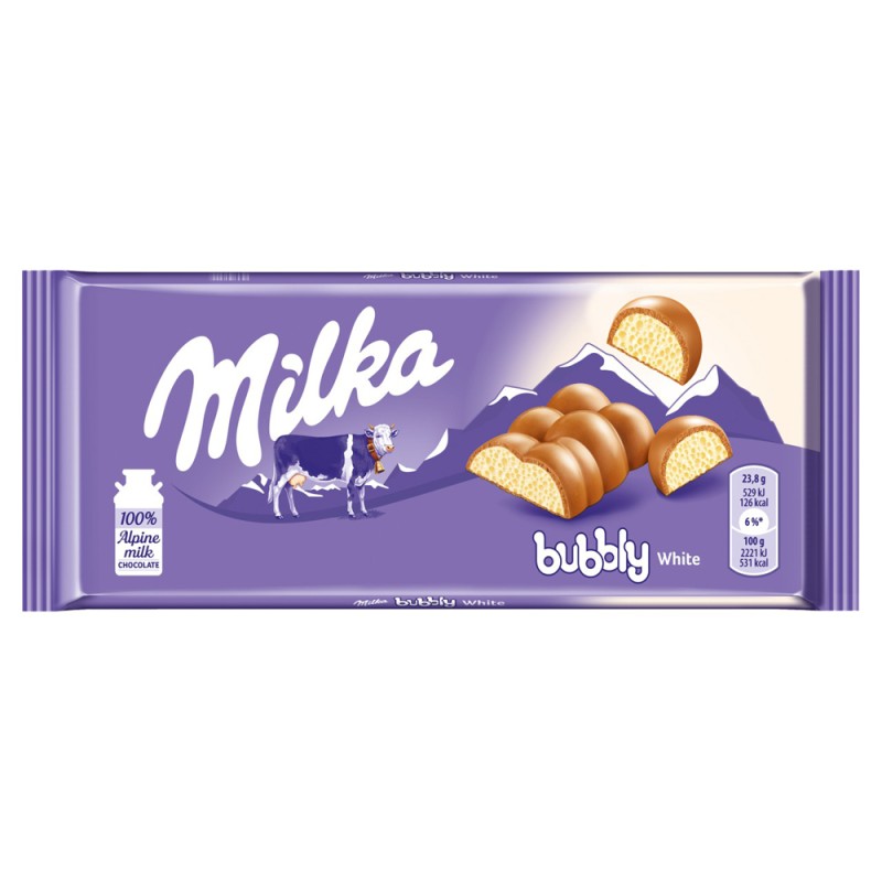 Milka Bubbly White Chocolate Bar