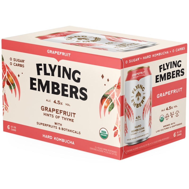 Flying Embers Grapefruit Hard Kombucha