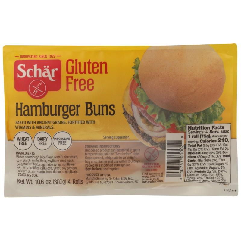 Schar Gluten Free Hamburger Buns