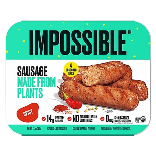 IMPOSSIBLE SAUSAGE MADE FROM PLANTS