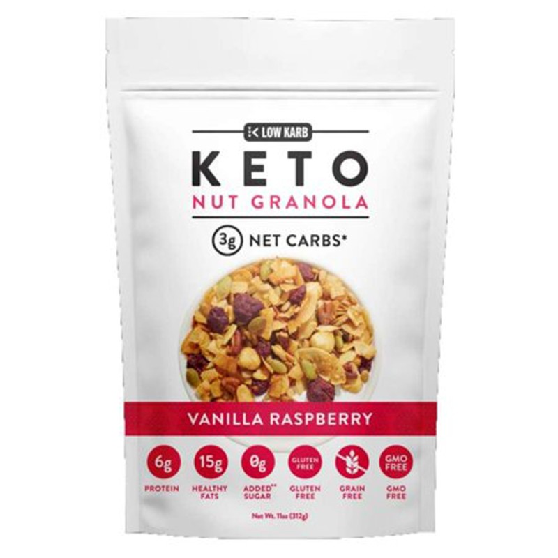 NU TRAIL KETO VANILLA RASPBERRY GRANOLA