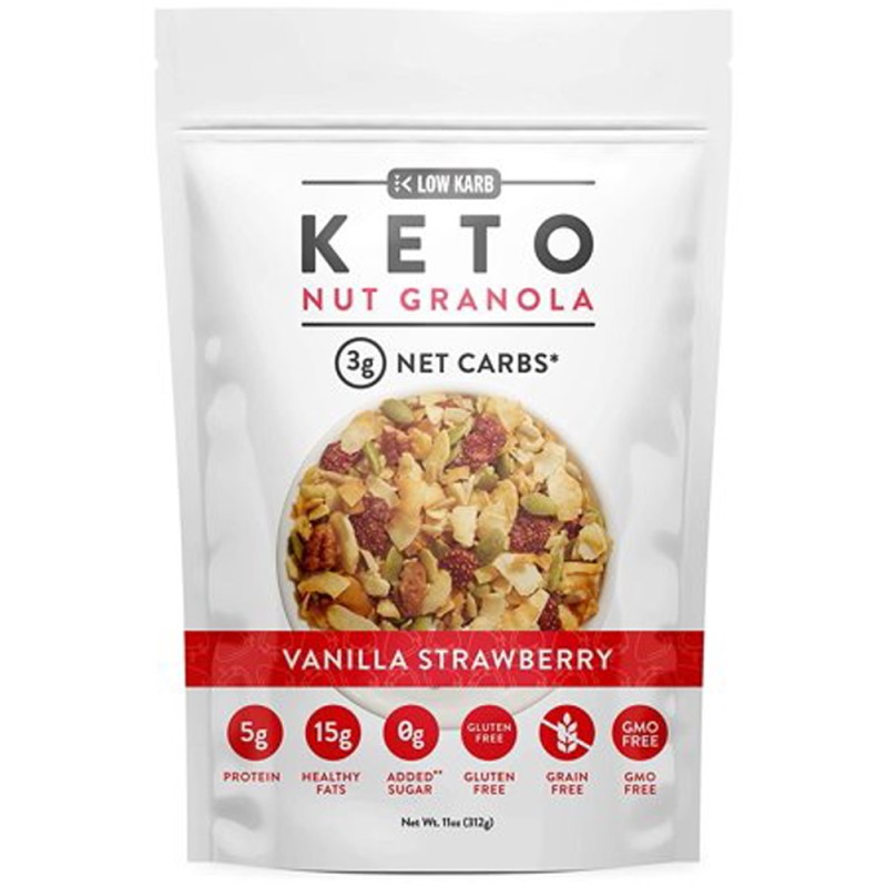 NU TRAIL KETO NUT GRANOLA VANILLA STRAWBERRY