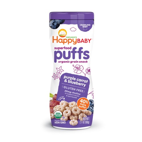 HappyBaby Puffs Purple Carrot & Blueberry