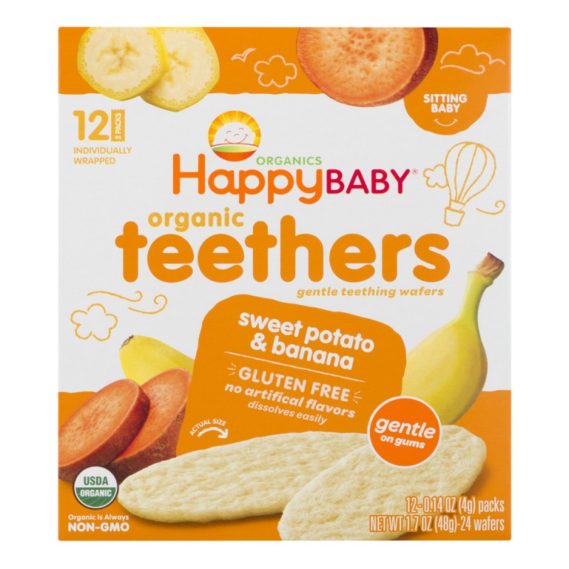 HappyBaby Organic Teethers Sweet Potato & Banana