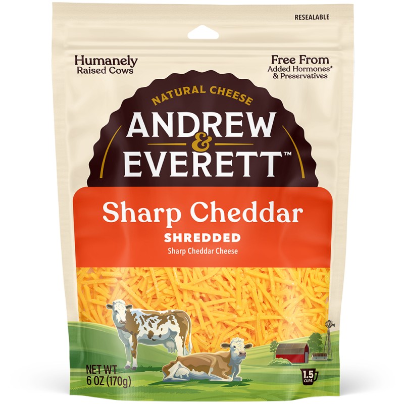 Andrew & Everett Mild CHeddar Shredded