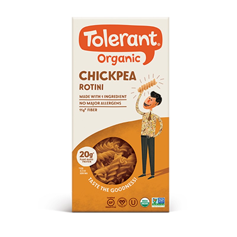 tolerent organic chikpea rotini