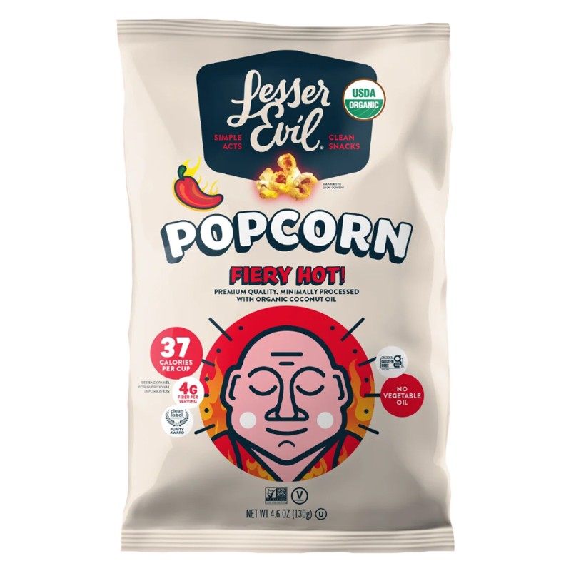 Lesser Evil Popcorn Fiery Hot