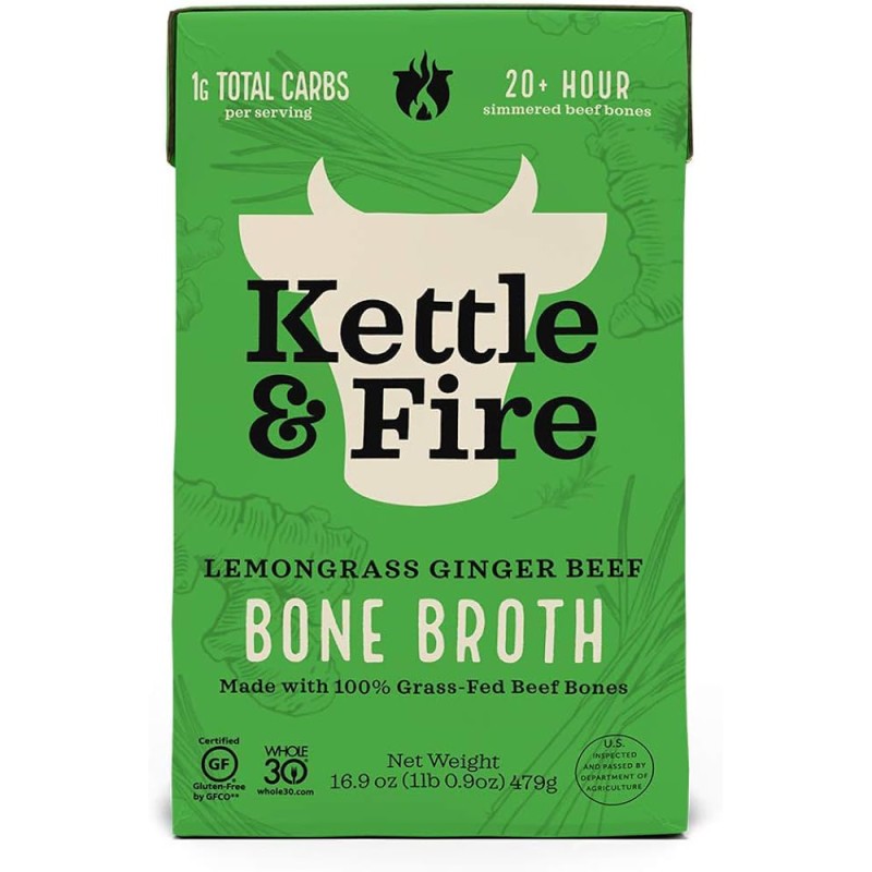 Kettle & Fire Lemongrass Ginger Beef Bone Broth