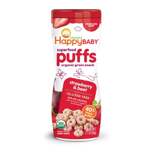 HappyBaby Puffs Strawberry & Beet