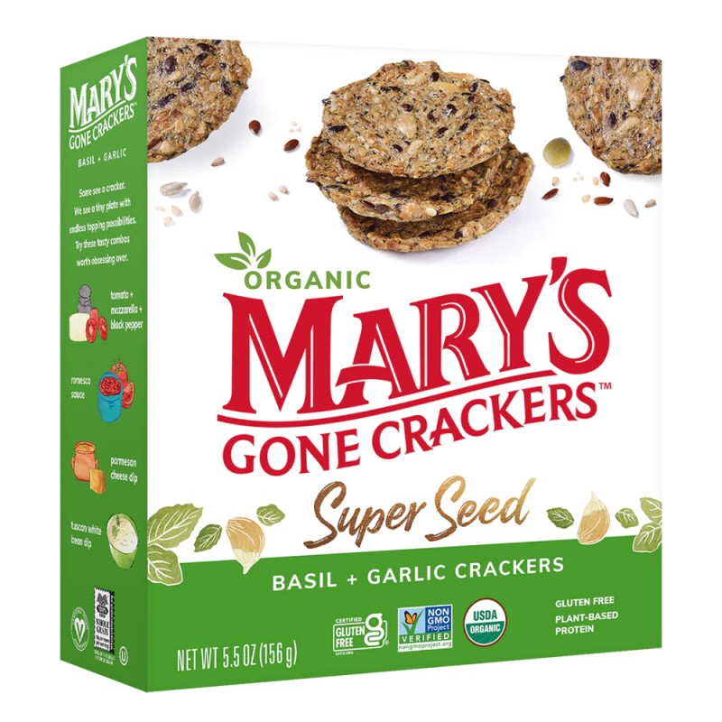 Mary's Gone Crackers Basil-Garlic