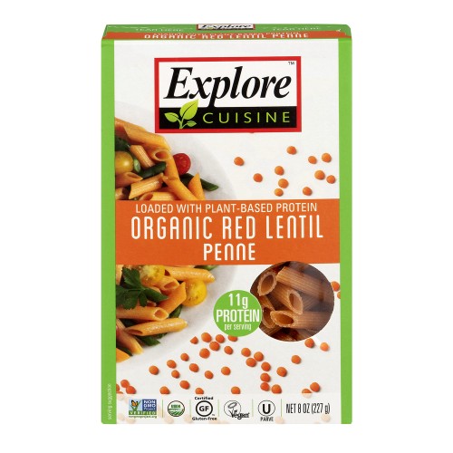 Explore Cuisine Organic Red Lentil Penne