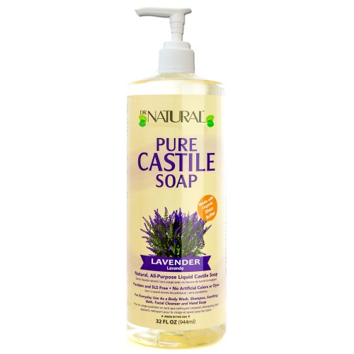 Dr. Natural Pure Castile Liquid Soap, Lavender, 32 oz