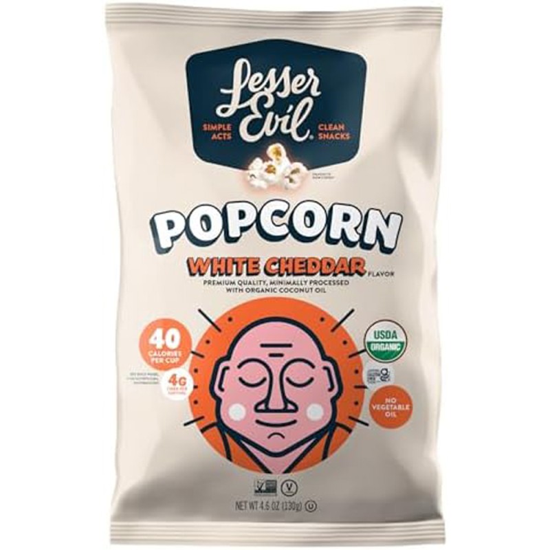 Lesser Evil Organic No Cheese Cheesiness Popcorn