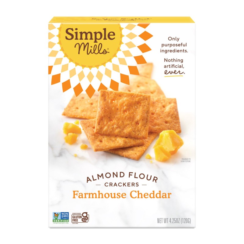 SIMPLE MILLS CRACKERS FARMHOUSE CHEDDAR