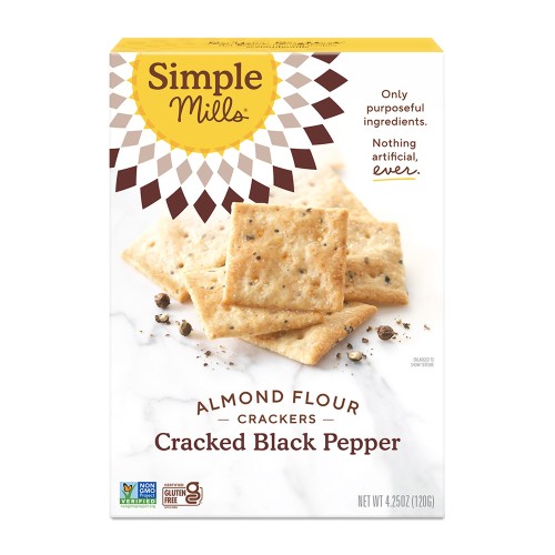 SIMPLE MILLS CRACKERS CRACKED BLACK PEPPER