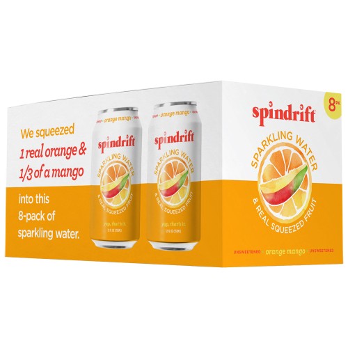 Spindrift Mango & Orange 8-Pack