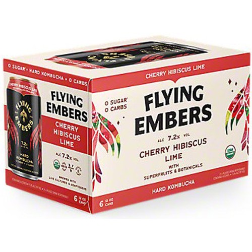 Flying Embers Hard Kombucha Cherry Hibiscus