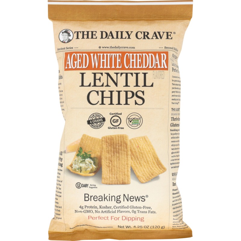 THE DAILY CRAVE AGED WHITE CHEDDAR LENTIL