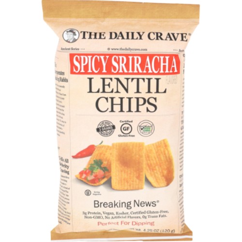 The Daily Crave Spicy Sriracha Lentil Chips