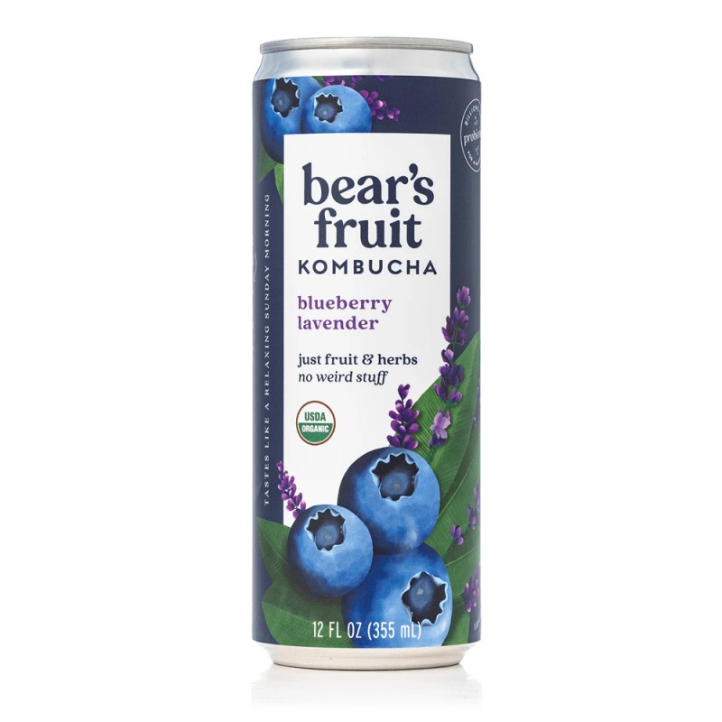 BEAR'S FRUIT KOMBUCHA BLUEBERRY LAVENDER