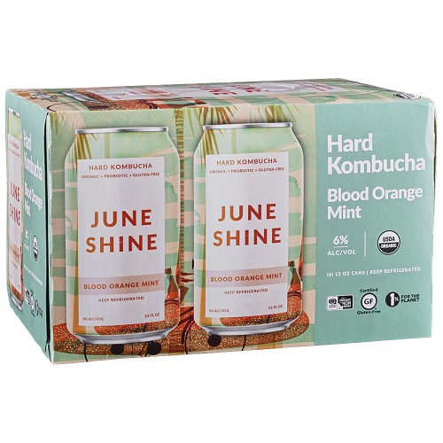 JuneShine Blood Orange Mint Hard Kombucha