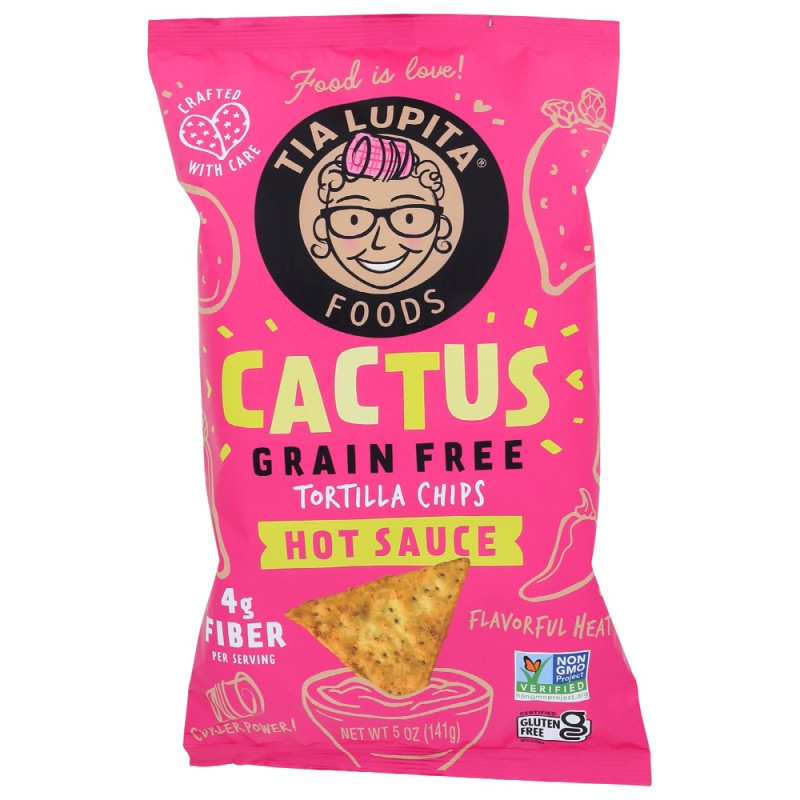 Tia Lupita Cactus Tortilla Chips Hot Sauce