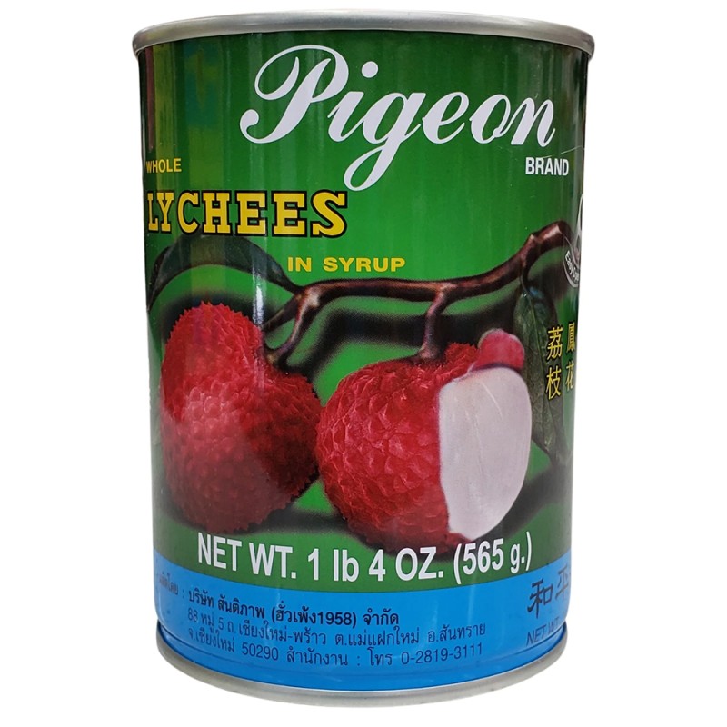 Pigeon Brand Whole Lychees in Syrup